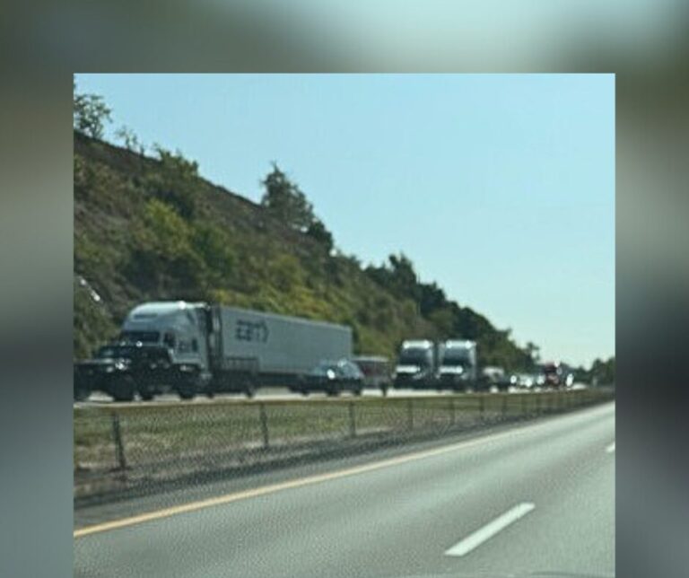Why is traffic backed up on I-470 again?