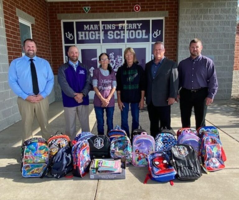 Martins Ferry club donates bookbags, supplies to students
