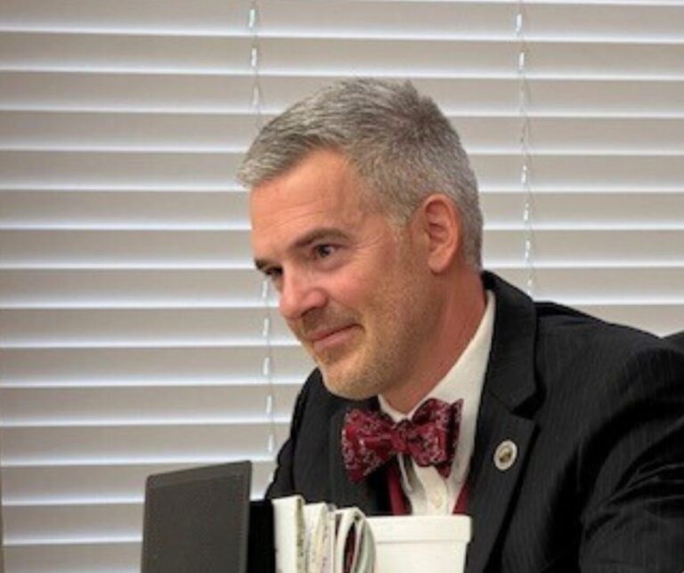 Commissioner Josh Meyer says an emotional farewell to Belmont County colleagues