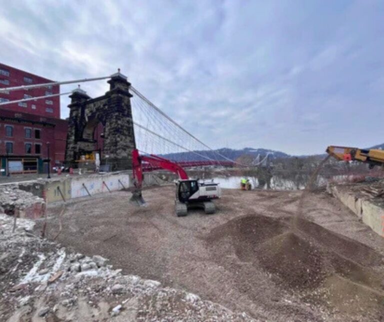 Unobstructed view of the historic Suspension Bridge revealed for first time in decades