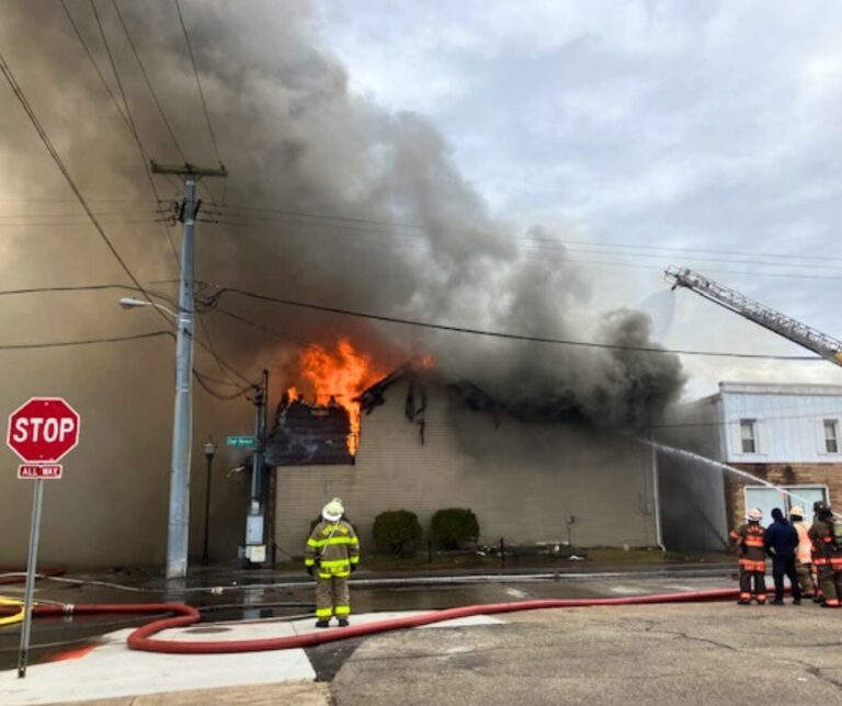 Elected Officials Survey Devastation After Massive Fire in Moundsville