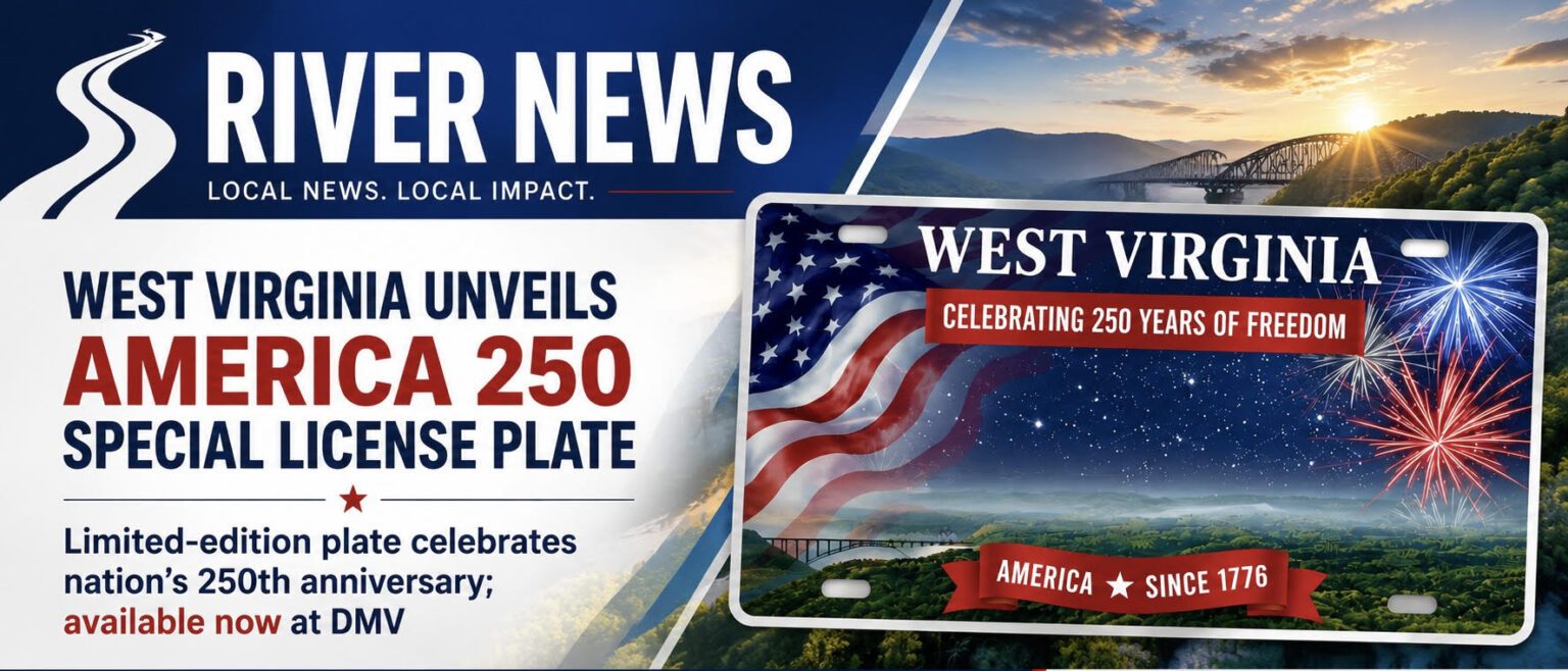 West Virginia Unveils America 250 Special License Plate - River News ...