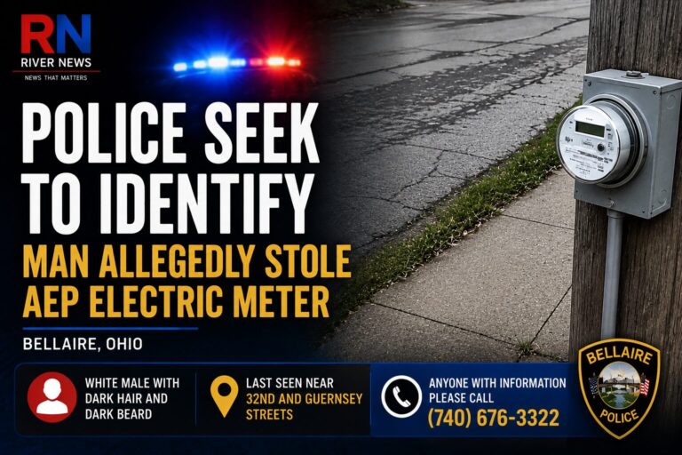 Bellaire Police Seek Public’s Help Identifying Suspect in AEP Meter Theft