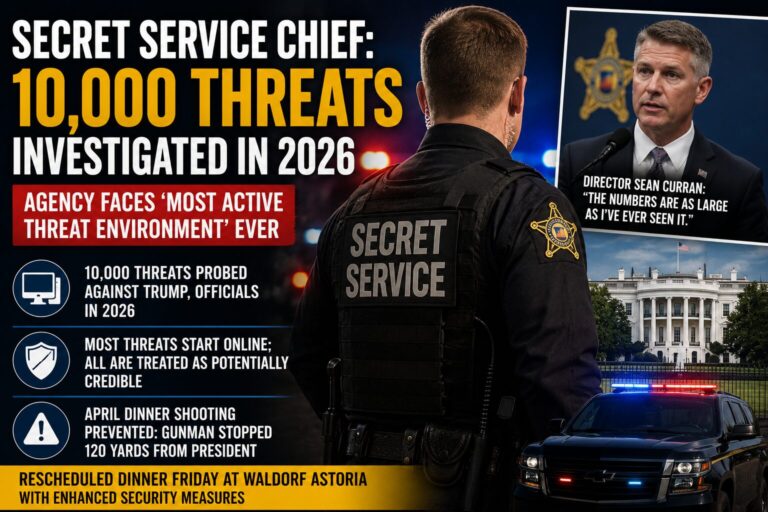 Secret Service Investigated 10,000 Threats Against Trump, Other Officials in 2026