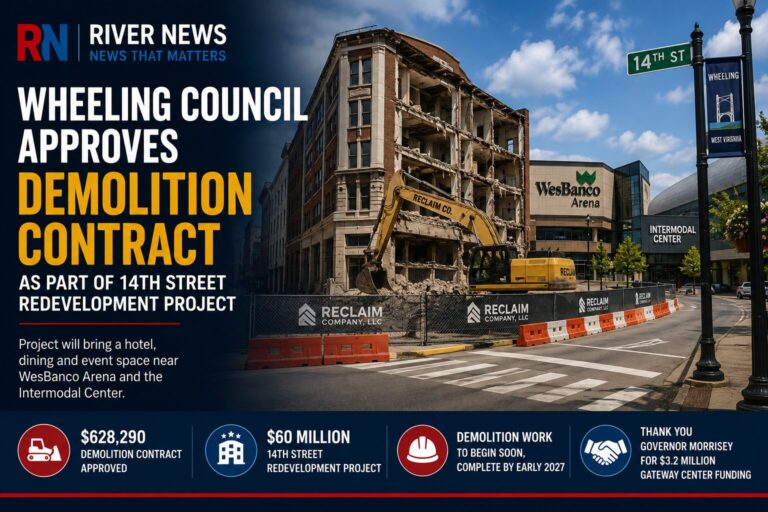 Wheeling Approves Demolition Contract for $60 Million 14th Street Redevelopment