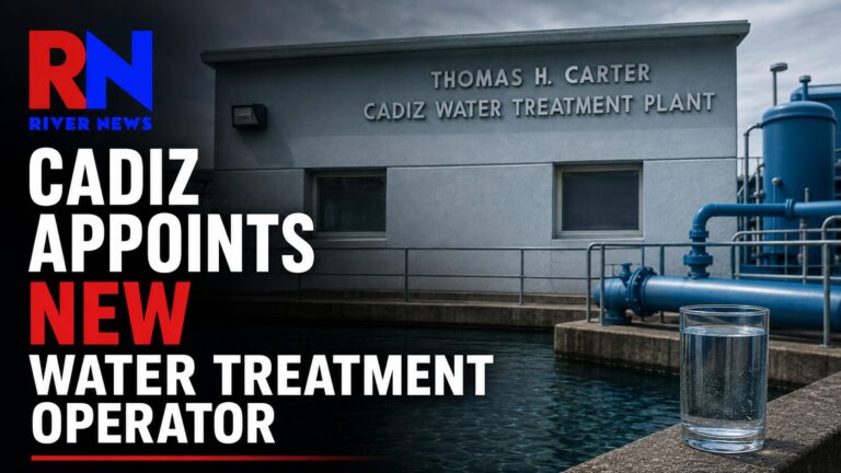 Cadiz Appoints New Water Treatment Operator of Record