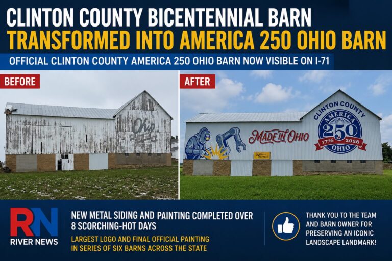 America 250 Ohio Barn Unveiled Along I-71 in Clinton County