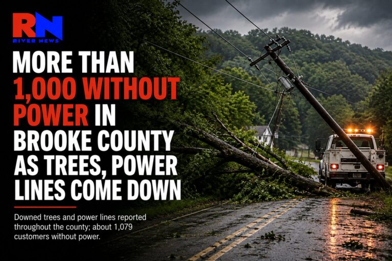 More Than 1,000 Without Power in Brooke County as Trees, Power Lines Come Down