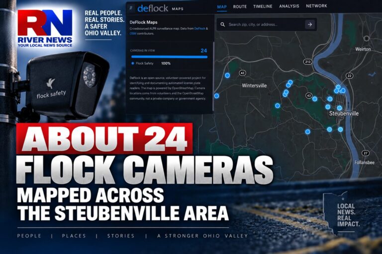 About 24 Flock Cameras Mapped Across Steubenville Area