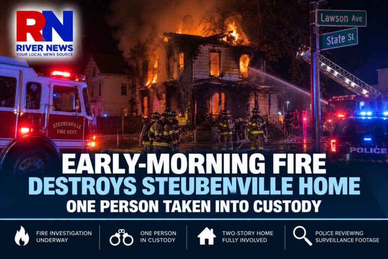 Early-Morning Fire Destroys Steubenville Home; One Person Taken Into Custody