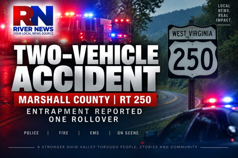 Two-Vehicle Crash Reported on Route 250 in Marshall County