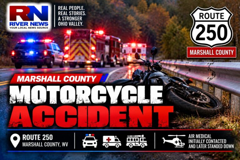 Motorcycle Crash Reported on Route 250 in Marshall County