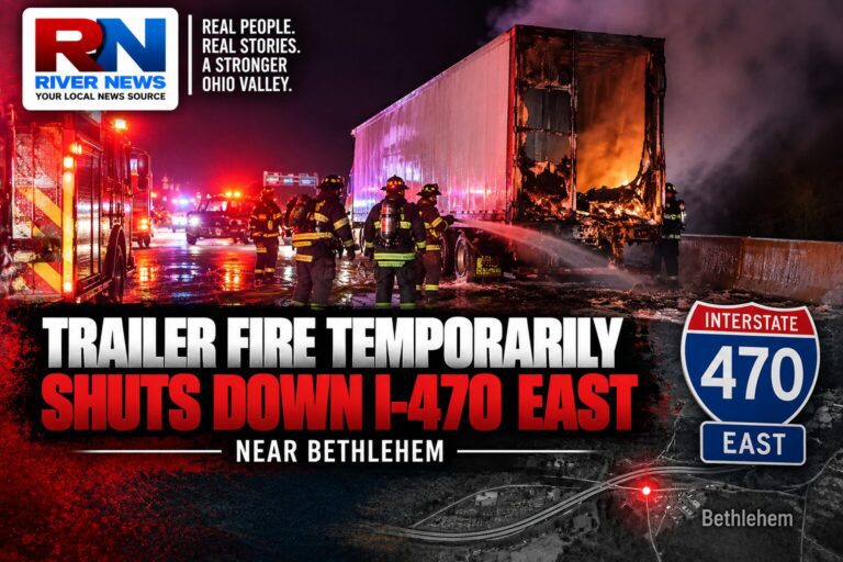 Trailer Fire Temporarily Shuts Down I-470 East Near Bethlehem